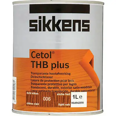 £42.95 • Buy Sikkens Cetol THB Plus Translucent Woodstain Light Oak 1l