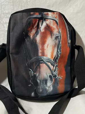 Stallion Mustang Horse Canvas Crossbody Handbag Purse Equestrian • $19.99