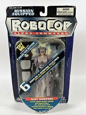 NOS Vintage RoboCop Alpha Commando Riot Commando Mission Equipped Sealed WORKING • $13.49