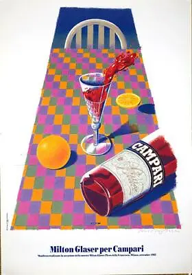 Milton Glaser For Campari 1992 Signed Limited Edition Print #1 Artistic Paper • $990