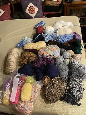 Huge Yarn LotHUGE Mixed Yarn Lot Perfect For Any Crafter! • $15