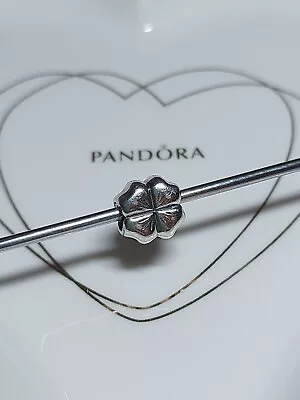 Genuine Pandora Silver ☘️Solid Shiny 🍀 Lucky Four Leaf Clover Charm S925 ALE • £10