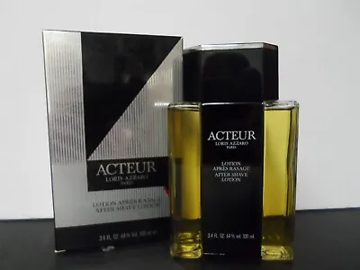 Acteur Azzaro After Shave Lotion 3.4 Oz / 100 Ml  Splash New In Box Vintage • $55