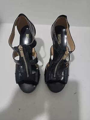 Michael Kors Women's Black Patent Leather Heels Size 7.5 M • $22.88