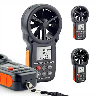 BTMETER Wind Speed Meter Anemometer Handheld Digital Air Flow Meter Velometer • $45.95