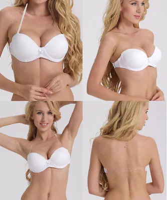 Invisible / Strapless / Backless / Multiway Clear Back Strap Bra Push Up Bra New • £12.52