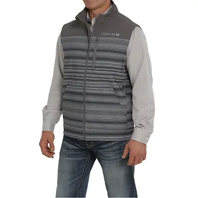 Cinch® Men's Grey Striped Bonded Vest MWV1563002 • $67.97