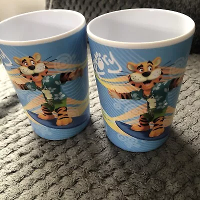 2 Rory The Tiger Haven Holidays Drinking Cups Beakers Melamine Surfing • £9.99