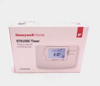 Honeywell ST9100C 1006 Timer Programmer 7 Day 1 Channel Boiler Heating Control • £54.99