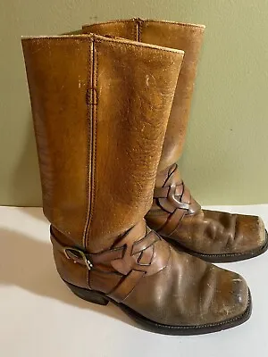 Frye Boots Men's Size 9 Biker Harness Riding Boots 1G03906 Vintage • $100