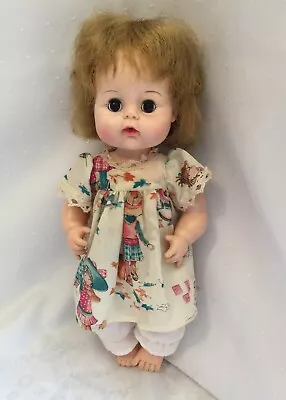 Vtg 1965 Madame Alexander 13” SWEET TEARS Baby Doll Holly Hobbie Dress Bottle • $47.99