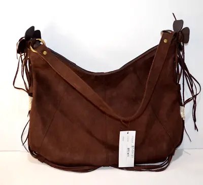 Vieta Brown Suede Purse Shoulder Bag New • $24.99