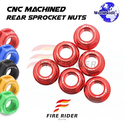 Red Rear Sprocket Nuts M8 For MV Agusta Dragster 800 RR 15 16 17 18 19 20 • $30.67