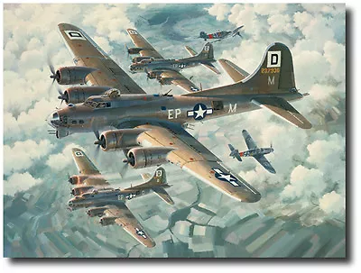 Fortresses Engaged By Keith Ferris- B-17 Flying Fortress- Aviation Art Prints • $85