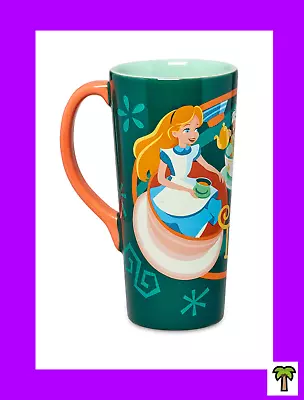 🌴 Disney Parks Mad Hatter Tea Cups Tall Latte 12oz Mug Alice In Wonderland NEW • $15.95