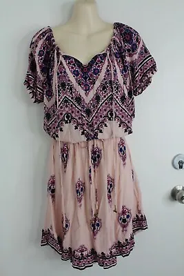 $15 • Buy ARNHEM Purple Floral & Paisley Mini Dress Size 10