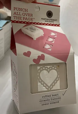 Martha Stewart Crafts VALENTINES  Punch All Over The Page  ~ RUFFLED HEARTS  NIB • $22.99