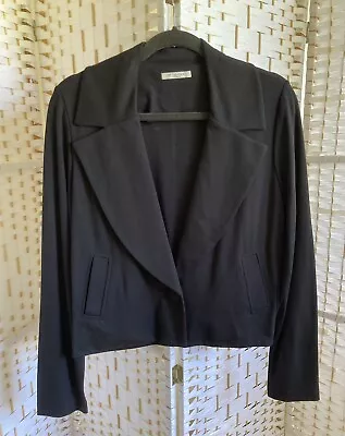 $30 • Buy Metalicus Ponte Black Jacket M/L  Long Sleeved Button Front New W/o Tags 12 14