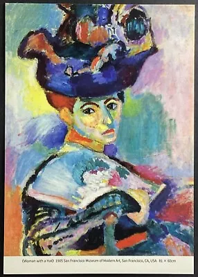 Woman With A Hat By Henri Matisse Art Postcard Unposted Unused • $1.95