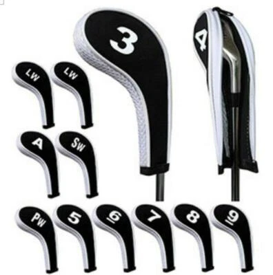 $26.84 • Buy 12PCS Neoprene Golf Club Iron Head Covers Protector Putter Headcover Set Zipper