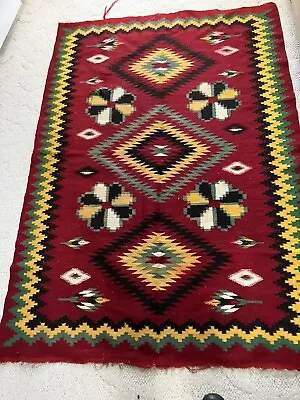 Vintage N.American Indian Rug (Navajo) • $200