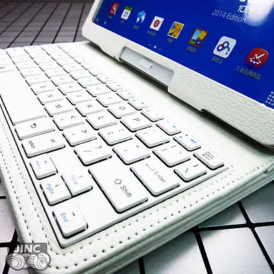 Bluetooth Keyboard Leather Case Cover For Samsung Galaxy Tab4 Tab 4 10.1 SM-T530 • $59.95