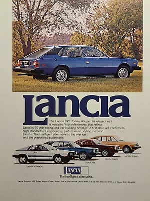 '77 Lancia Coupe Sedan HPE Wagon Scorpion Vintage Print Ad 1977 • $18.77