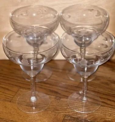 Vintage Princess House Heritage Champagne Glasses (4) Stemware Bordeaux Sherbet • $14.99