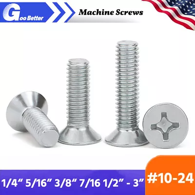 #10-24 Stainless Steel Phillips Flat Head Countersunk Machine Screws A2 DIN 965 • $6.38