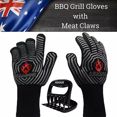 BBQ Smoker Gloves +Meat Shredder Claws Heat Resistant AUS BasedFREE POSTAGE • $35