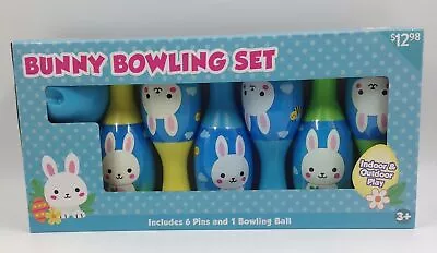 Easter Bunny Bowling Set Indoor & Outdoor Play Kids Fun Activity Game • $12.99