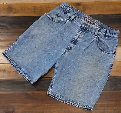 Merona Denim Shorts 10  Inseam Medium Wash 5 Pocket Zip Up Men's Size 36 Waist  • $7.99