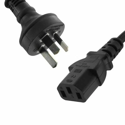 $10.50 • Buy 3-Pin AU Power Cord Cable IEC-C13  1.5m For Computers, Printers, TVs, And More 