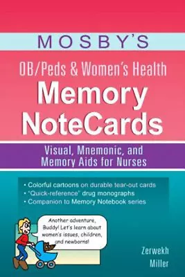 Mosby's OB/Peds And Women's Health Memory NoteCards : Visual Mne • $18.65