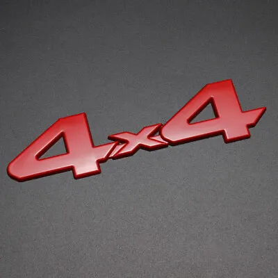 3D 4x4 Logo Car Racing Trunk Tailgate Emblem Sticker Badge Trim Decal Red Metal • $8.90