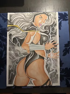 Original Comic Art Sexy Storm X-men 8x12 Drawing Sketch Pinup Signed • $12.99