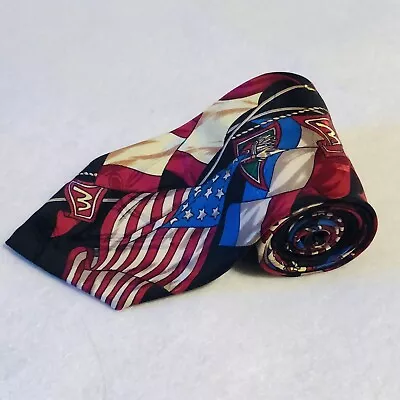 Vintage 1994 The McDonald’s Collection Multinational Flags Necktie 56” Length • $21