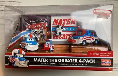 Disney Pixar Cars Toon Mater The Greater 4 Pack Lug & Nutty High Dive Mater NEW • $57.99