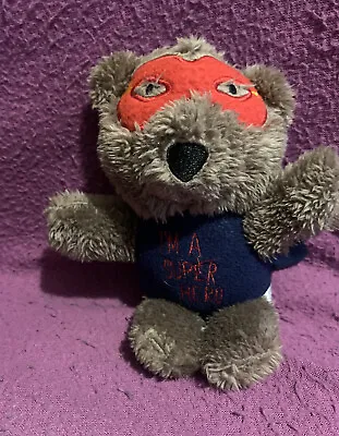 Matalan Teddy Bear I'm A Super Hero Soft Toy Small 18cm • £12.99