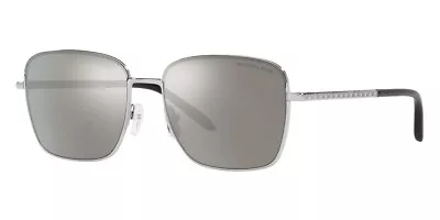 Michael Kors Men's MK1123-11536G Fashion 57mm Shiny Silver Sunglasses • $54.99