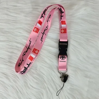 $3.99 • Buy 🔥NEW🔥 JDM TRD Pink Car Lanyard Key Chain ID Holder Strap Toyota Lexus Supra