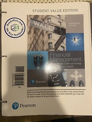 $139.99 • Buy Financial Management Principles And Applications 13th Ed Loose Leaf