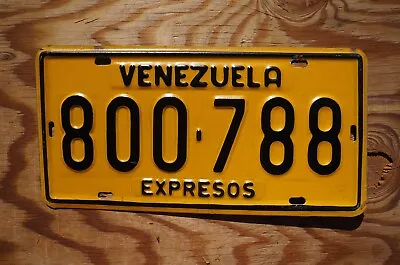 Venezuela License Plate # 800 - 788 Expresos • $39.99