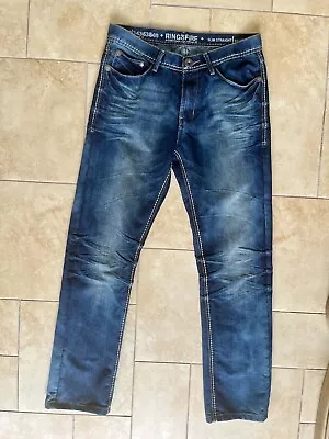 Ring Of Fire Jeans Mens 33x32 Boot Cut Straight Cotton Blend Jean. • $11.25