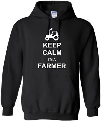 Kids Keep Calm I'm A Farmer Hoodie Kids Farming Hoody Kids Farm Hooded Sweat • £16.99