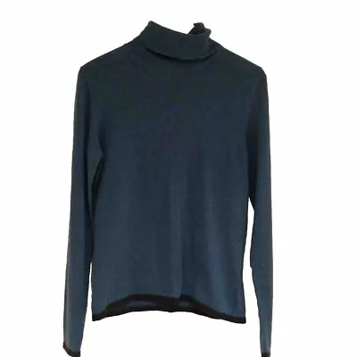 Musto Airforce Blue Roll Neck Jumper Sz 12 • £9.99