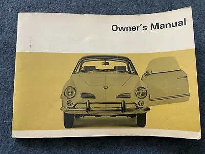 1969 VW Volkswagen Karmann Ghia Owners Manual • $299.95