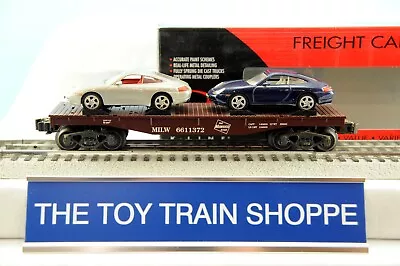 K-line K661-1372 Milwaukee Road Flatcar W 2 Die-cast Porsche 996 Cars. Exc Cond. • $24.98