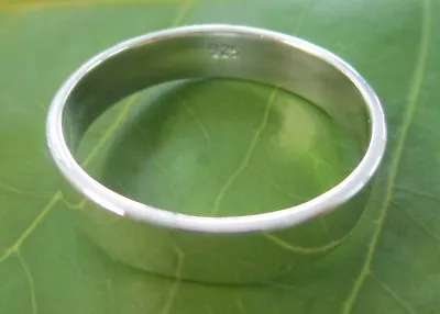 $30.99 • Buy REAL 925 Sterling Silver 5mm FLAT WEDDING BAND Ring Big Size 4.5 -15 US UNISEX