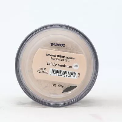 Bareminerals Original Spf 15 Mini Powder Foundation 0.07oz Fairly Medium New • $12.99